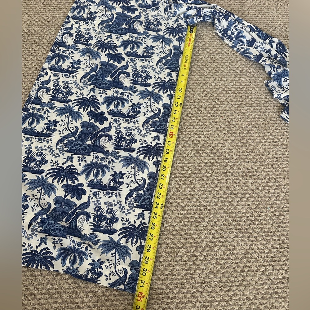 STAUD Blue and White Wide-Leg Printed Pants - Picture 7 of 10